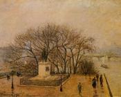 卡米耶 毕沙罗 : Pont-Neuf, the Statue of Henri IV, Mist